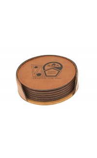 (image for) Coasters - Rawhide/Black (set of six)